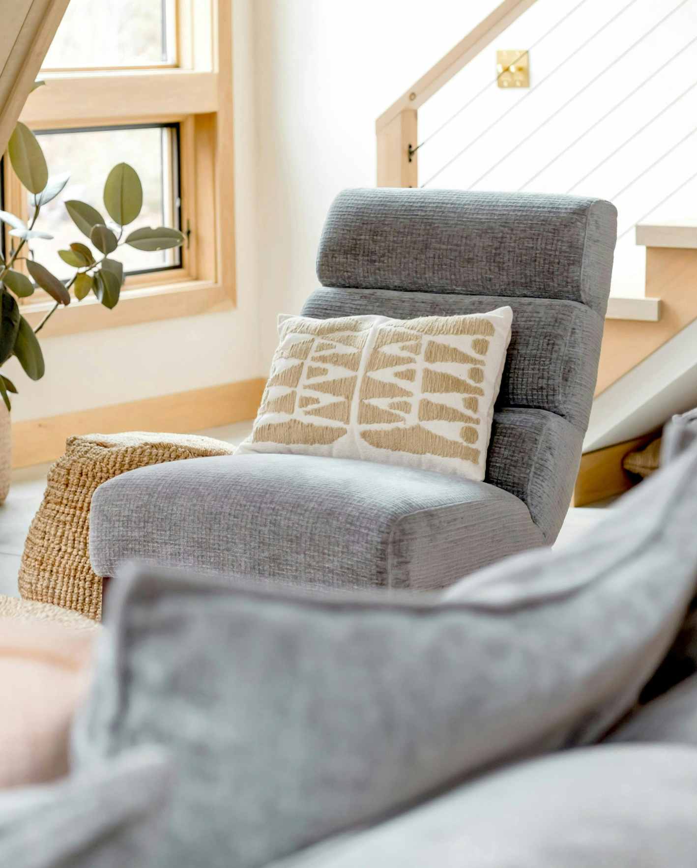 A clean, professionally styled short-term rental lounge space with modern furnishings and bright natural light, highlighting how Park Place Properties helps Miami Airbnb owners improve listing visibility, search performance, and booking potential.